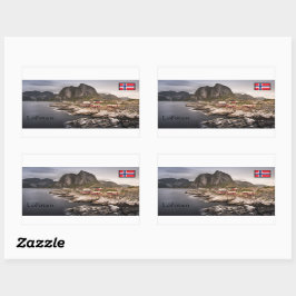 Adesivo Retangular Aldeia de Pesca de Morten Souvenir