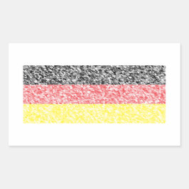 Adesivo Retangular Alemanha Flagge - Bandeira Alemanha