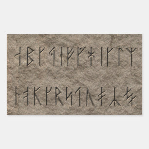 Adesivo Retangular Alfabeto de Viking