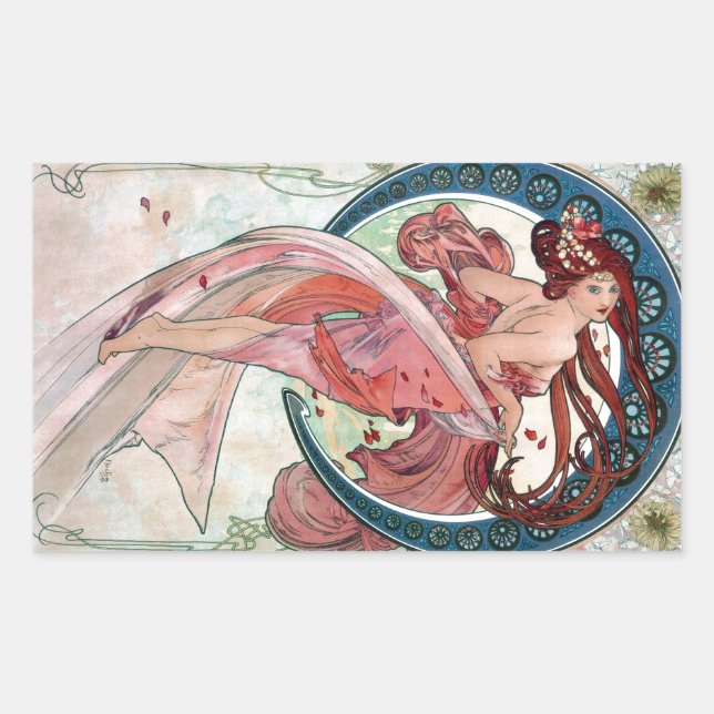 Adesivo Retangular Alfons Mucha Dança 1898 (Frente)