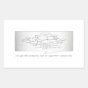 Adesivo Retangular Algoritmo Engraçado