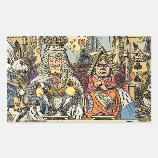 Adesivo Retangular Alice no País das Maravilhas Cheshire Cat Caracter (Frente)