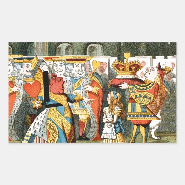 Adesivo Retangular Alice no País das Maravilhas Rainha dos Corações (Frente)