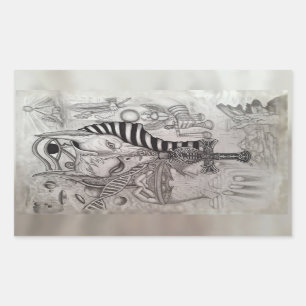 Adesivo Retangular Aliens Antigos, Anubis