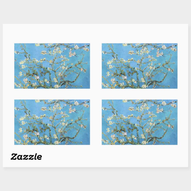 Adesivo Retangular Almond Blossom Vincent Van Gogh (Folha)