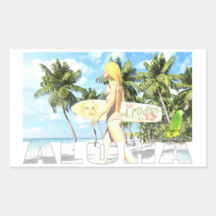 Adesivo Retangular Aloha 01