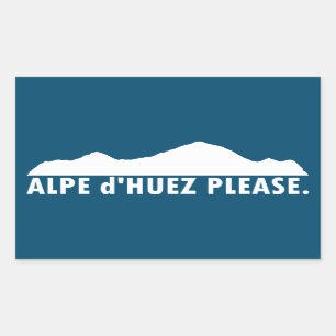 Adesivo Retangular Alpe d’Huez França, por favor