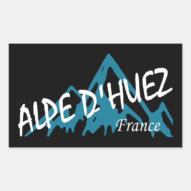 Adesivo Retangular Alpe d’Huez France Mounties (Frente)