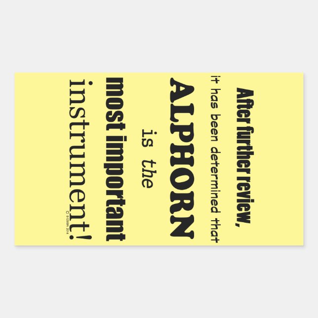 Adesivo Retangular Alphorn - Stico Retangular de Instrumentos Mais Im (Frente)