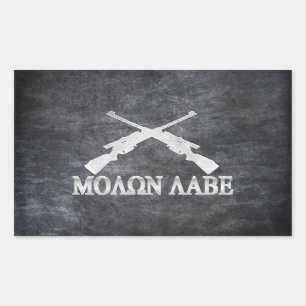 Adesivo Retangular Alteração cruzada Labe dos rifles de Molon ?a