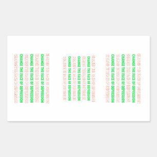 Adesivo Retangular Alterar a face da folha de depressão