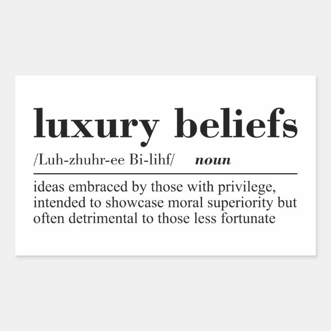 Adesivo Retangular Alto custo de boas intenções (Frente)