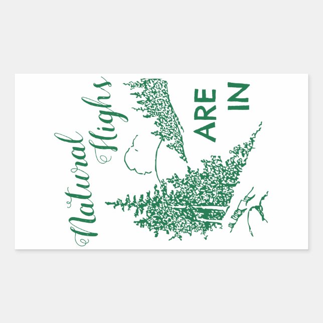Adesivo Retangular Altos Naturais Estão Em (Frente)