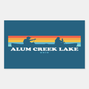 Adesivo Retangular Alum Creek Lake Ohio Canoe