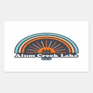 Adesivo Retangular Alum Creek Lake Rainbow