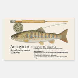 Adesivo Retangular Amago (Oncorhynchus masou ishikawae)