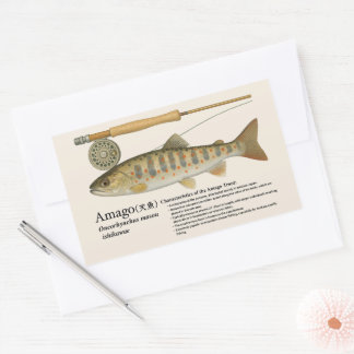 Adesivo Retangular Amago (Oncorhynchus masou ishikawae)