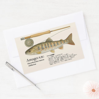 Adesivo Retangular Amago (Oncorhynchus masou ishikawae) – Japonês
