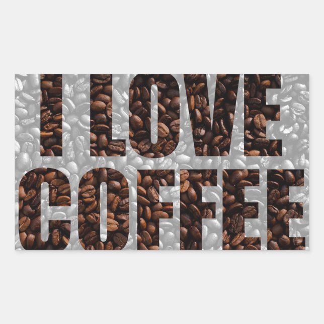Adesivo Retangular Amantes de café (Frente)