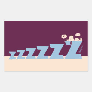 Adesivo Retangular Amendoins   Snoopy & Woodstock Nap