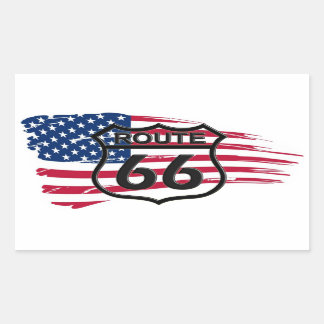 Adesivo Retangular América rota 66