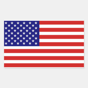 Adesivo Retangular American USA Flag Sticker