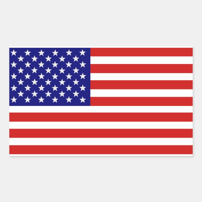 Adesivo Retangular American USA Flag Sticker (Frente)