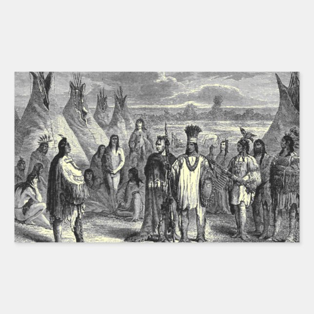 Adesivo Retangular Americanos nativos (Frente)