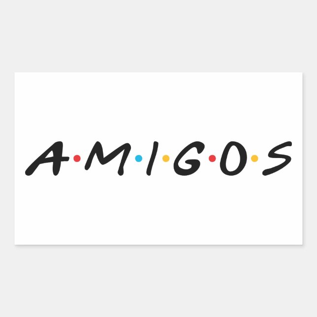 Adesivo Retangular Amigos (Frente)