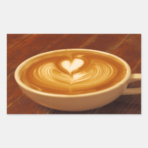 Adesivo Retangular Amor Com Café De Arte Latina