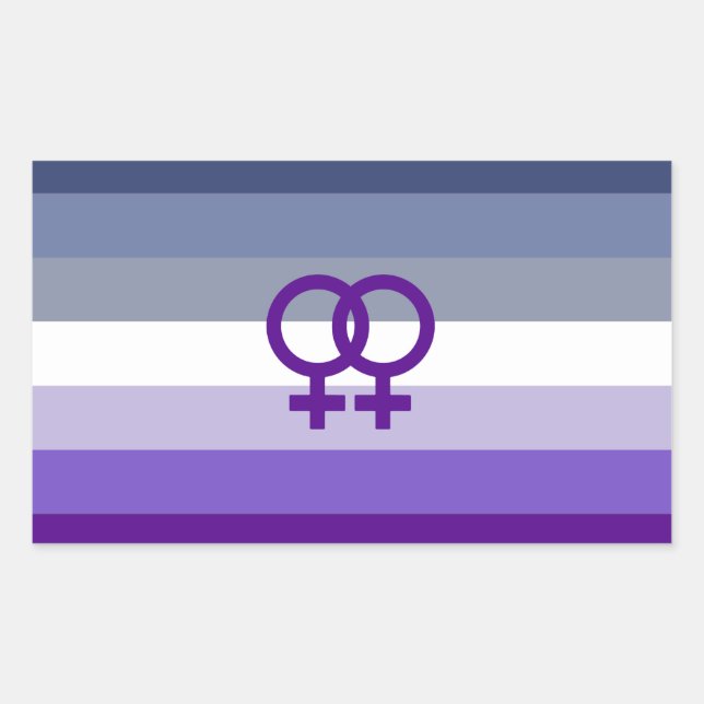 Adesivo Retangular Amor Lésbico Butch Orgulho WLW (Frente)