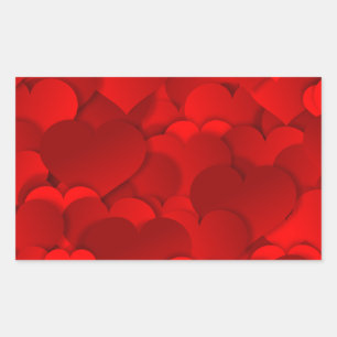 Adesivo Retangular Amor, Namorados, Dia, Coração, Mulheres, Rosa, R