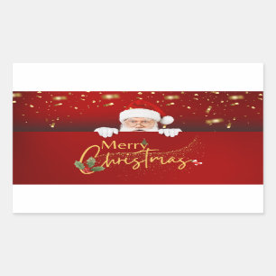 Adesivo Retangular Amor Papai Noel Feliz Natal