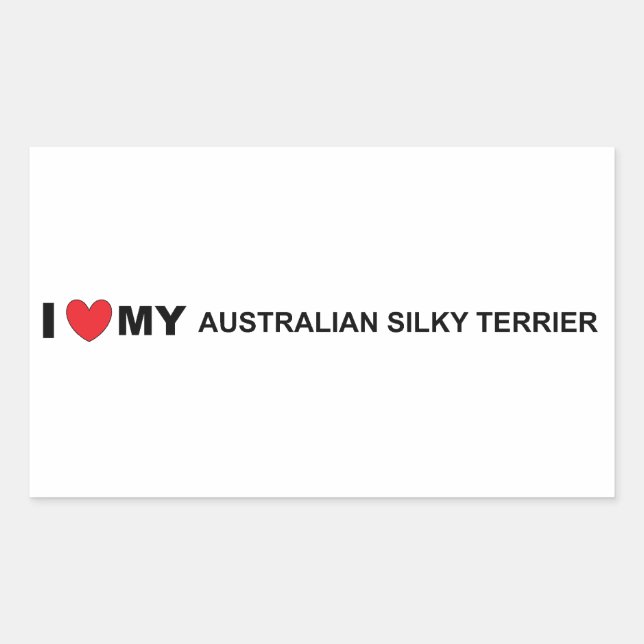 Adesivo Retangular amor sedoso australiano (Frente)