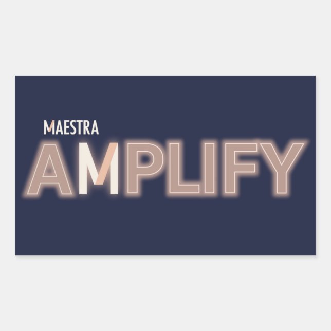 Adesivo Retangular Amplify Stickers (Frente)