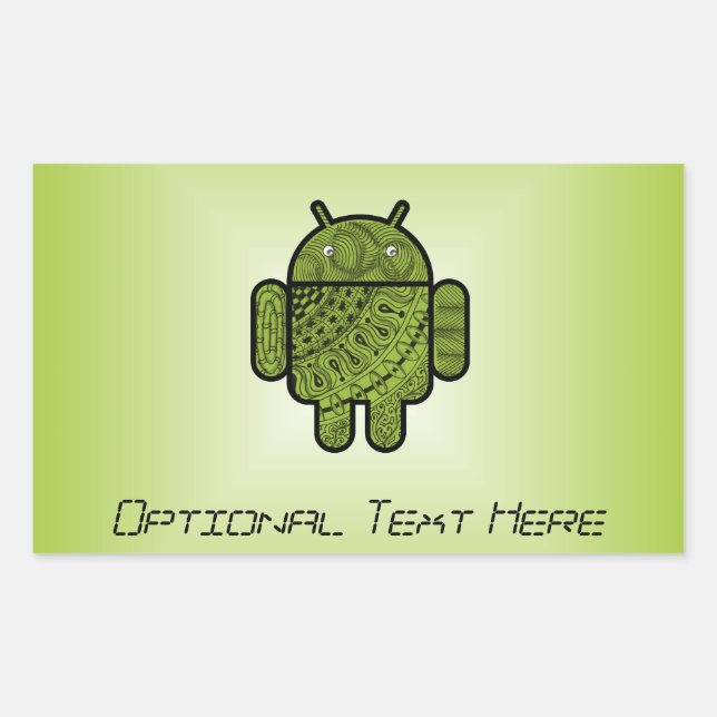 Adesivo Retangular Android™ Pancho Doodle para Android™ (Frente)