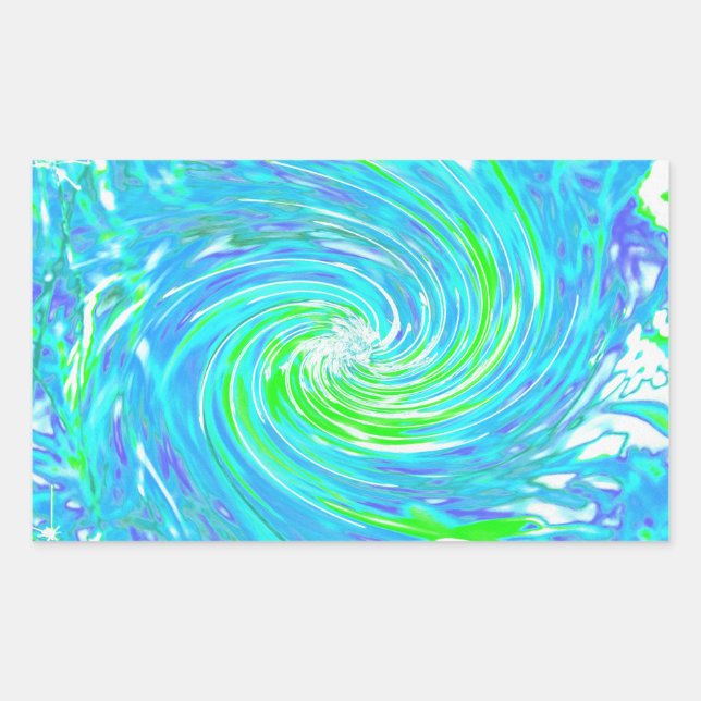 Adesivo Retangular Anel retroativo do Abstrato legal e espiral do Ver (Frente)