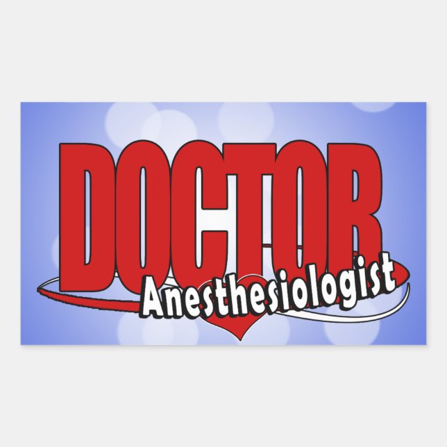 Adesivo Retangular Anestesiologista DOUTOR BIG RED LOGOTIPO (Frente)