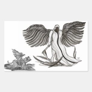 Adesivo Retangular Angel Uriel