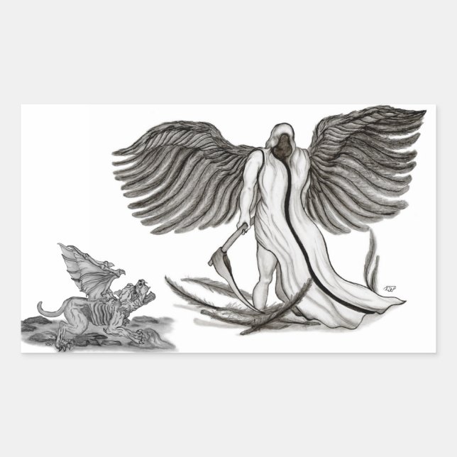 Adesivo Retangular Angel Uriel (Frente)