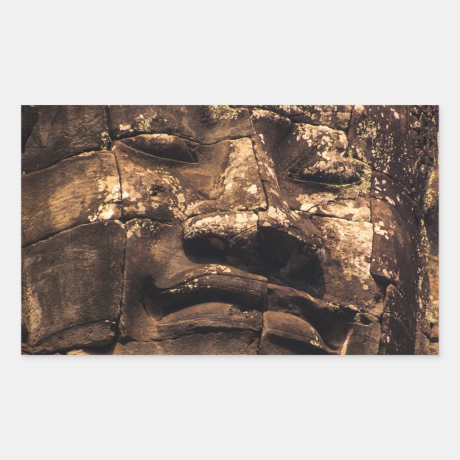 Adesivo Retangular Angkor Wat Buddha Rectangle Sticker (Frente)