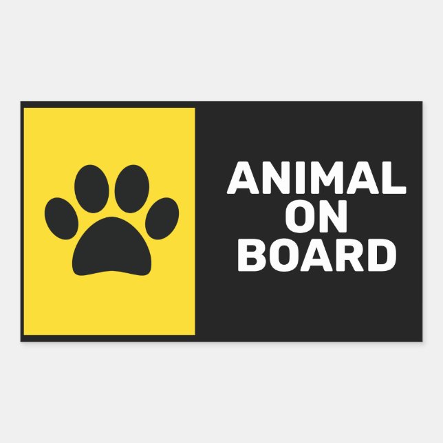 Adesivo Retangular Animais Em Conselho (Frente)