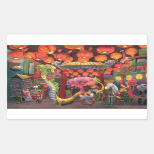 Adesivo Retangular Animais na cidade de China