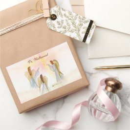 Adesivo Retangular Anjos Religiosos Personalizados