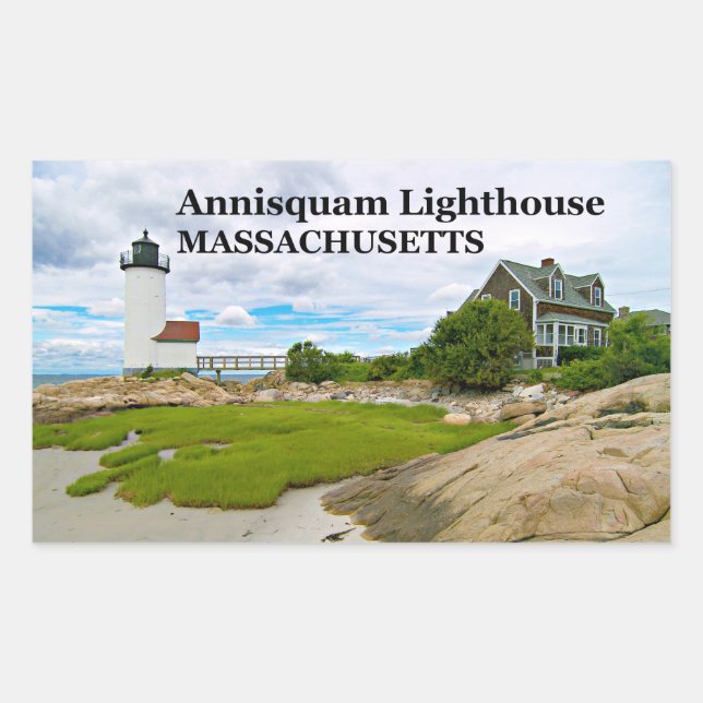 Adesivo Retangular Annisquam Lighthouse, Massachusetts Stickers (Frente)