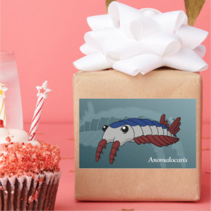 Adesivo Retangular Anomalocaris - Animal Pré-Histórico