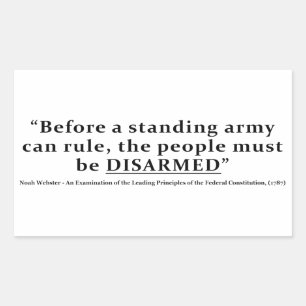 Adesivo Retangular Antes que um exército possa governar pessoas deve 