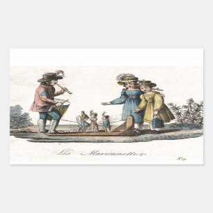 Adesivo Retangular Antigos Filhos de Fantoche Mostram Dança