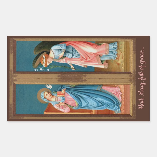 Adesivo Retangular Anunciação de F. Lippi (M 038) (Frente)