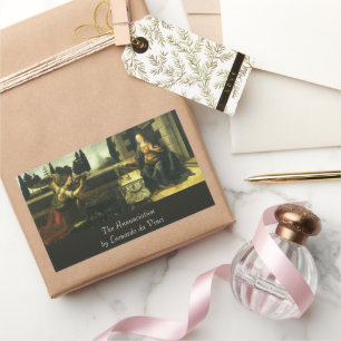 Adesivo Retangular Anunciação do Senhor por Leonardo da Vinci